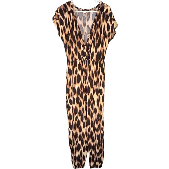 Venus leopard cheetah jumpsuit outfit L - Picture 1 of 7